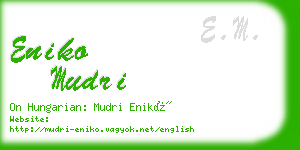 eniko mudri business card